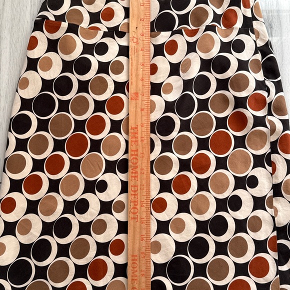 Banana Republic Silk Vintage Pencil Skirt Crepe 60s Retro size 4 Brown Black - Picture 4 of 9